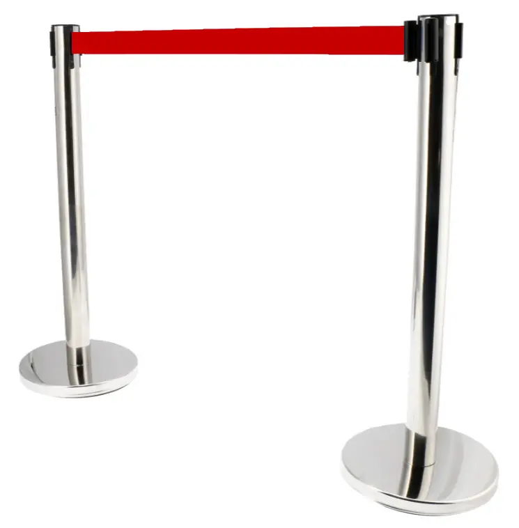 C-Post Chromé sangle rouge x 2 en biais.webp