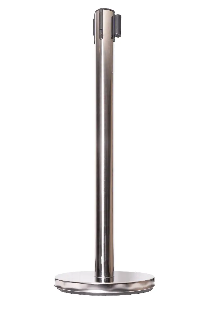 POTEAU C-POST CHROME A SANGLE PERSONNALISEE 2.9M x 5CM